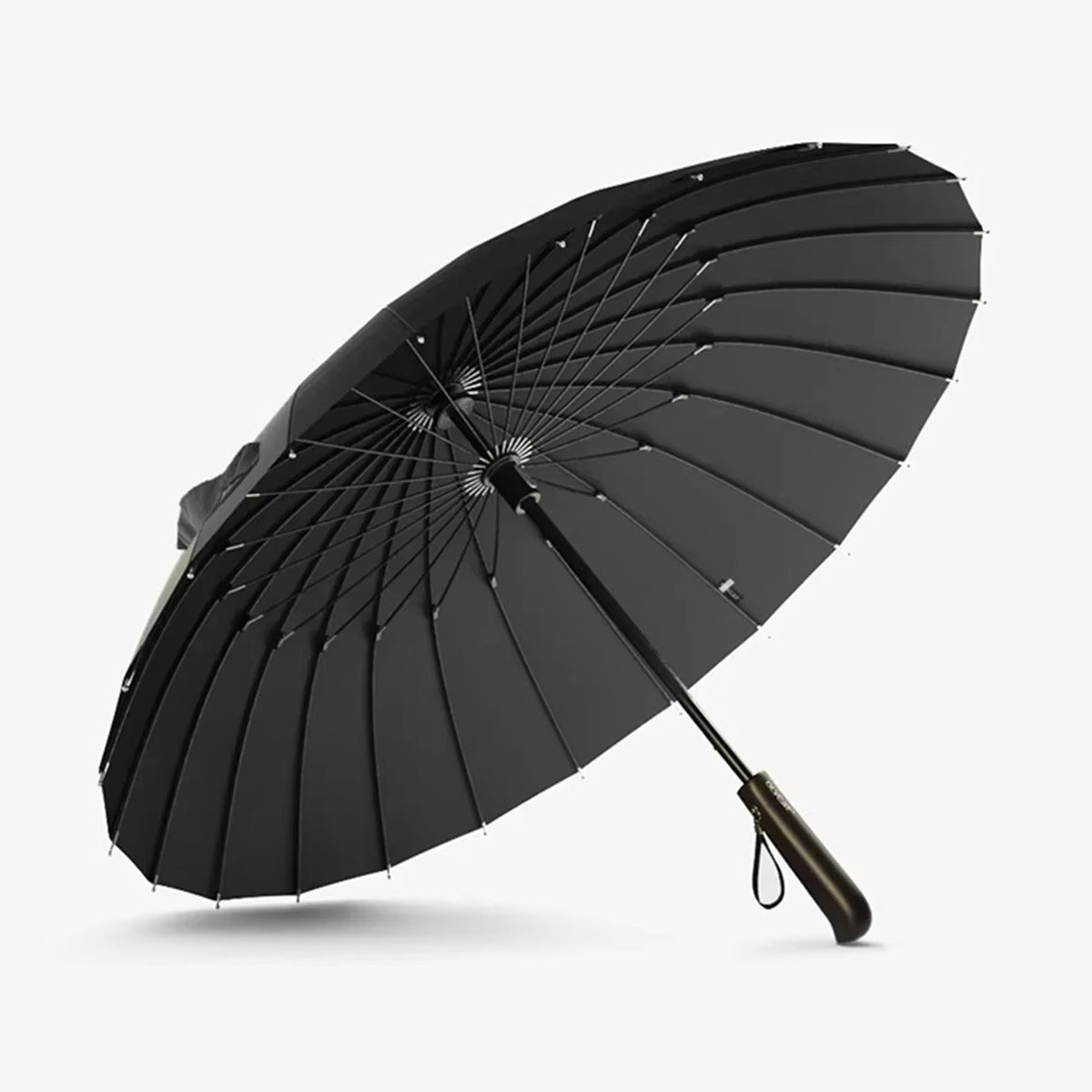 Sorélane Contour - Parapluie long à poignée droite brune