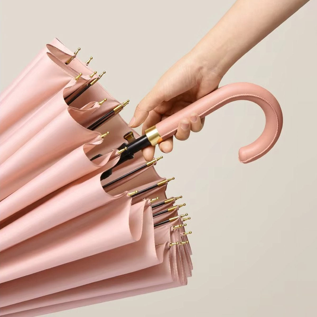 Sorélane Nuance - Parapluie long à poignée courbe assortie