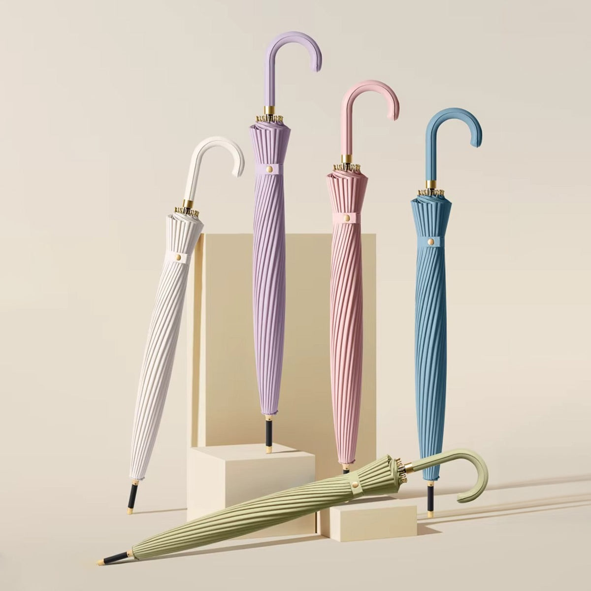 Sorélane Nuance - Parapluie long à poignée courbe assortie