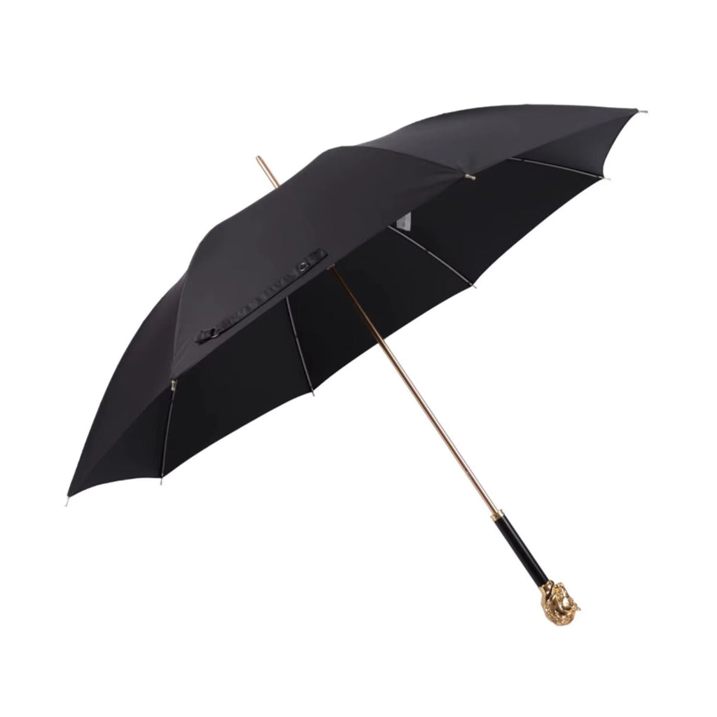 Sorélane Cavalier : parapluie noir ouvert.