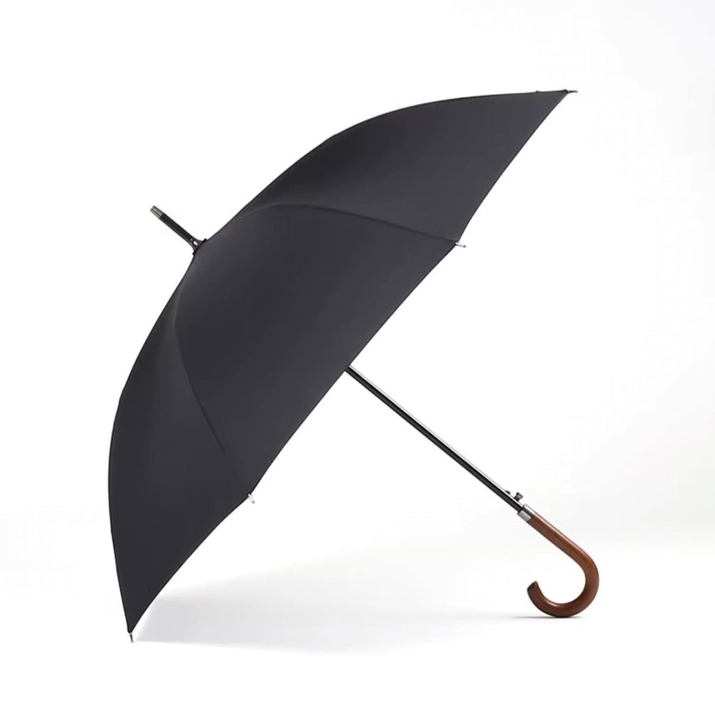 Sorélane Allure : parapluie noir ouvert.