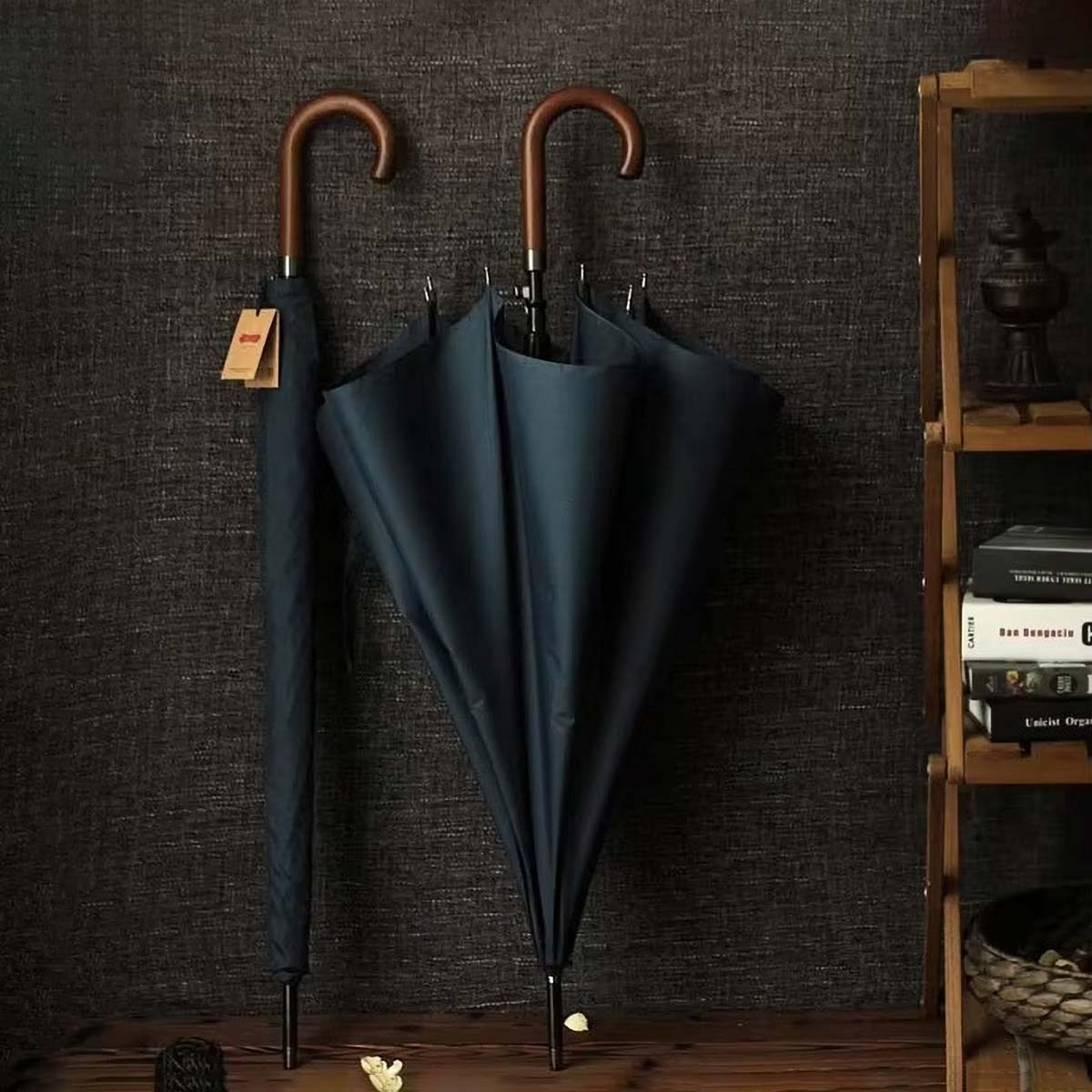 Sorélane Allure - Parapluie long à poignée courbe ambrée