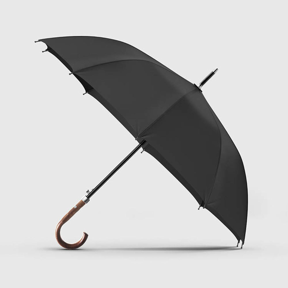 Sorélane Sobre : parapluie noir ouvert.