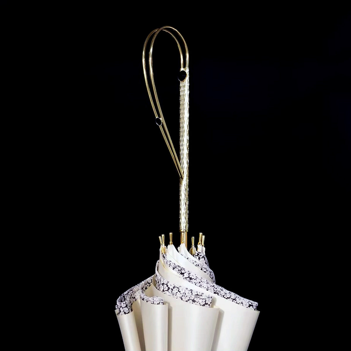 Sorélane Corolle - Parapluie blanc à intérieur floral