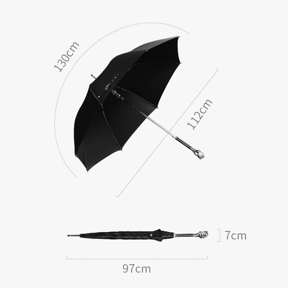 Sorélane Crinière - Parapluie long à poignée cheval argentée