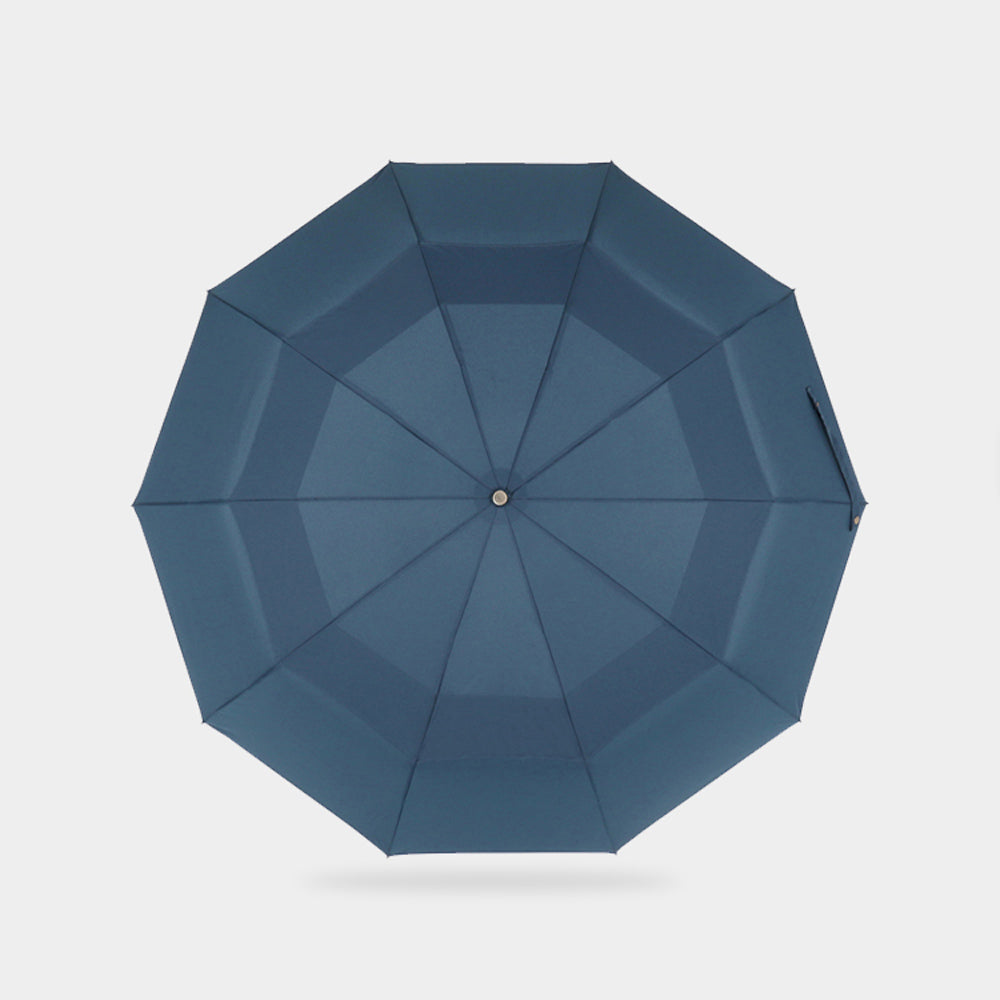 Sorélane Relief - Parapluie pliant à poignée ambrée et bague bronze