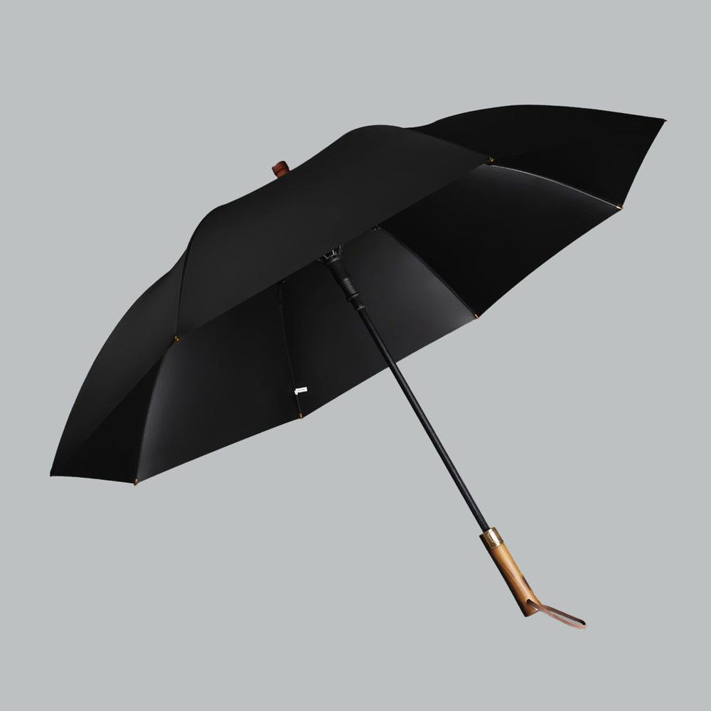 Sorélane Ligne : parapluie noir ouvert.