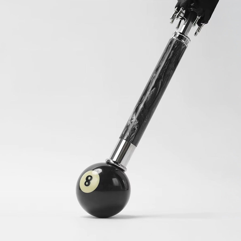 Sorélane Huit - Parapluie noir à pommeau boule numéro 8