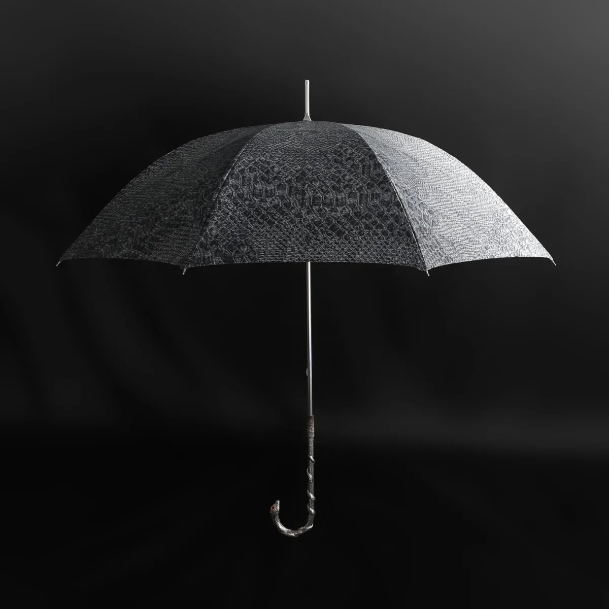 Sorélane Serpentin - Parapluie à poignée serpent et motif d'écailles