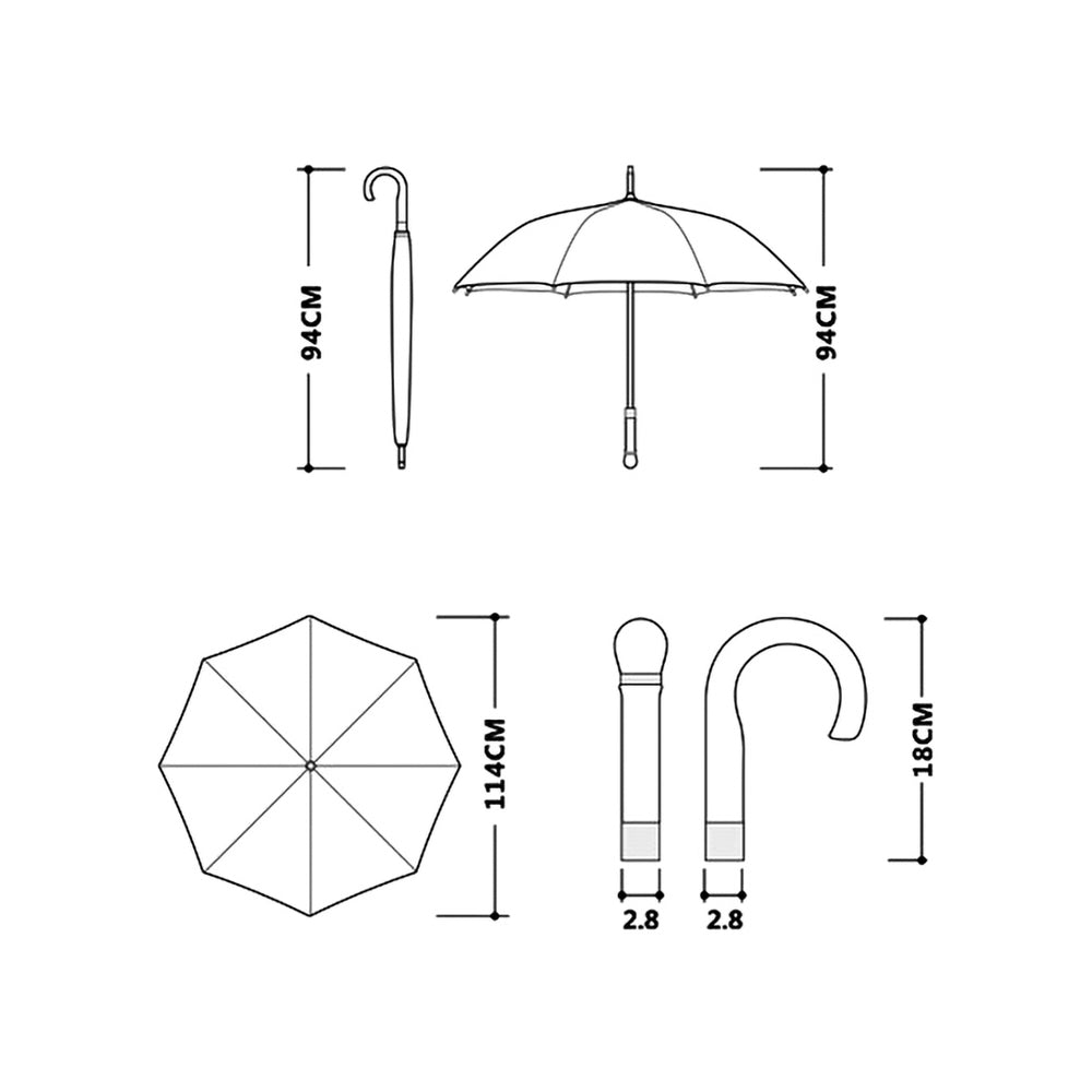 Sorélane Choix - Parapluie long à poignée droite ou courbe