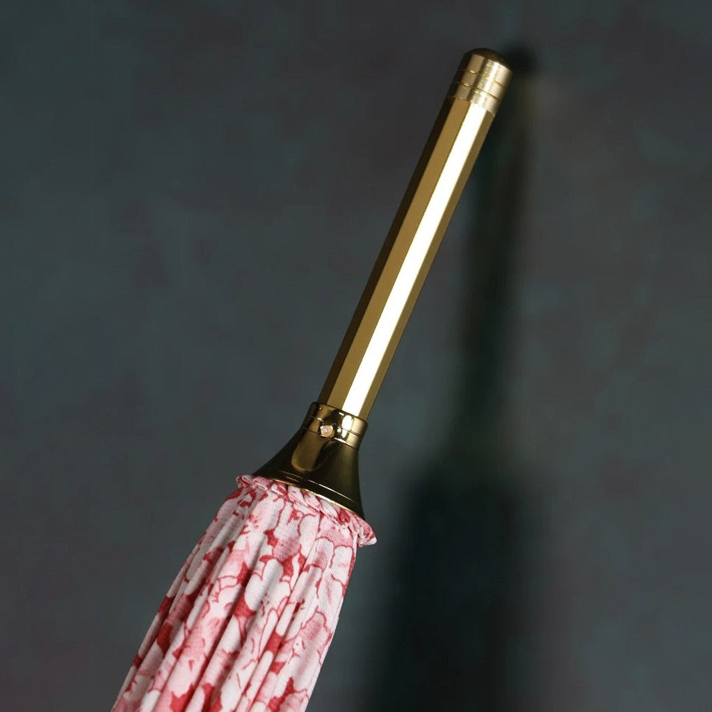 Sorélane Pivoine - Parapluie floral rose à pommeau ajouré