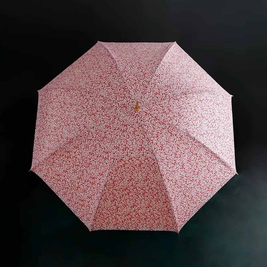 Sorélane Pivoine - Parapluie floral rose à pommeau ajouré