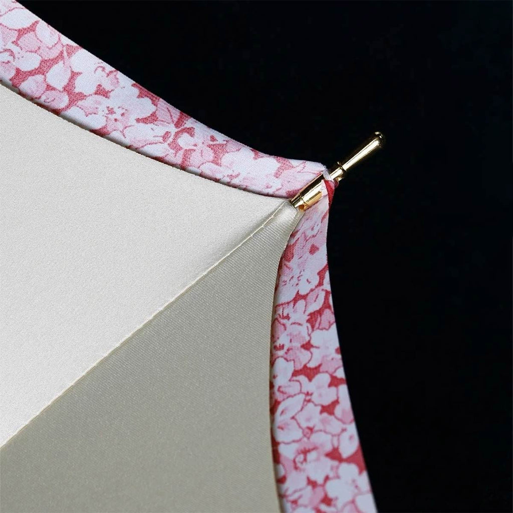 Sorélane Pivoine - Parapluie floral rose à pommeau ajouré