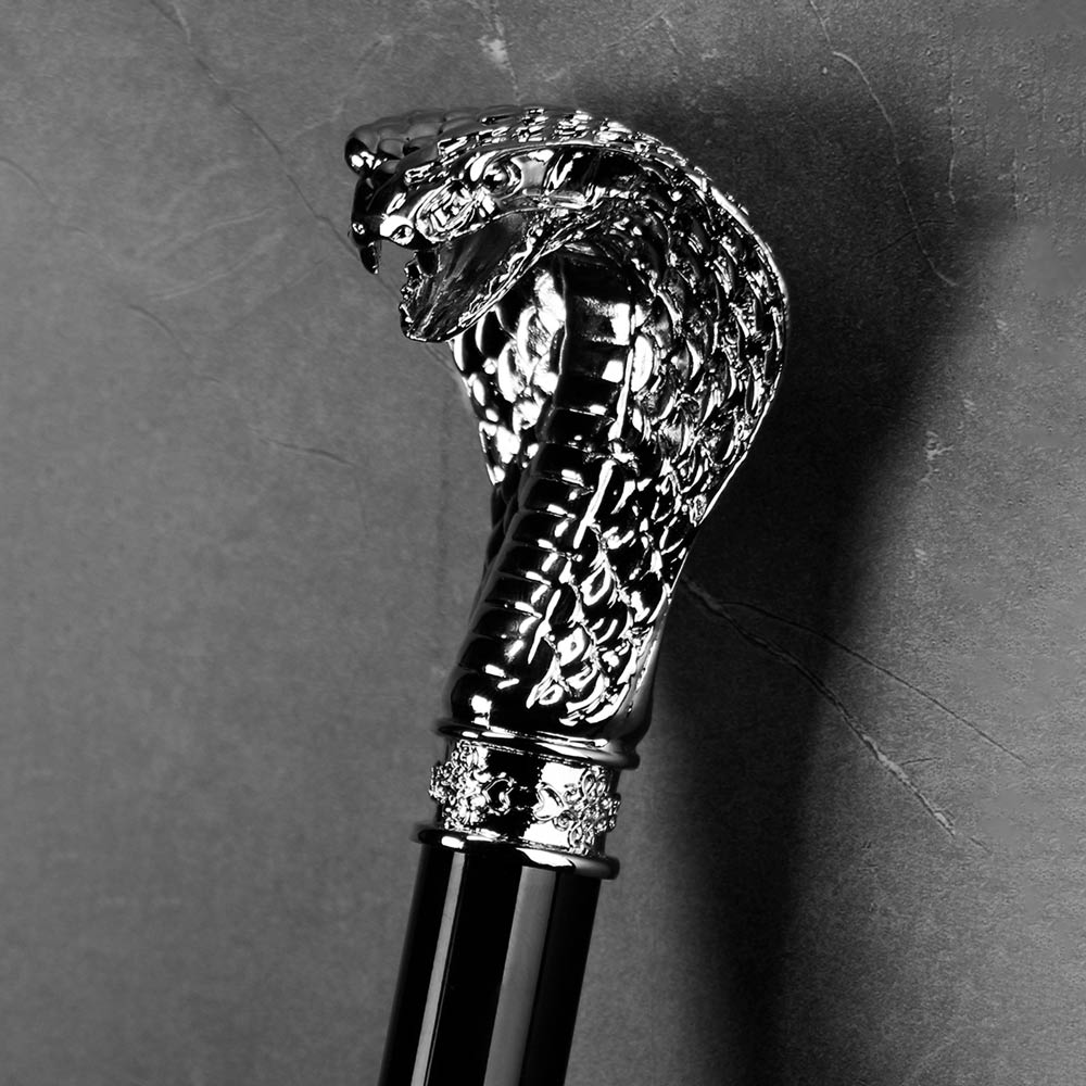 Sorélane Vigilance - Parapluie long noir à poignée cobra