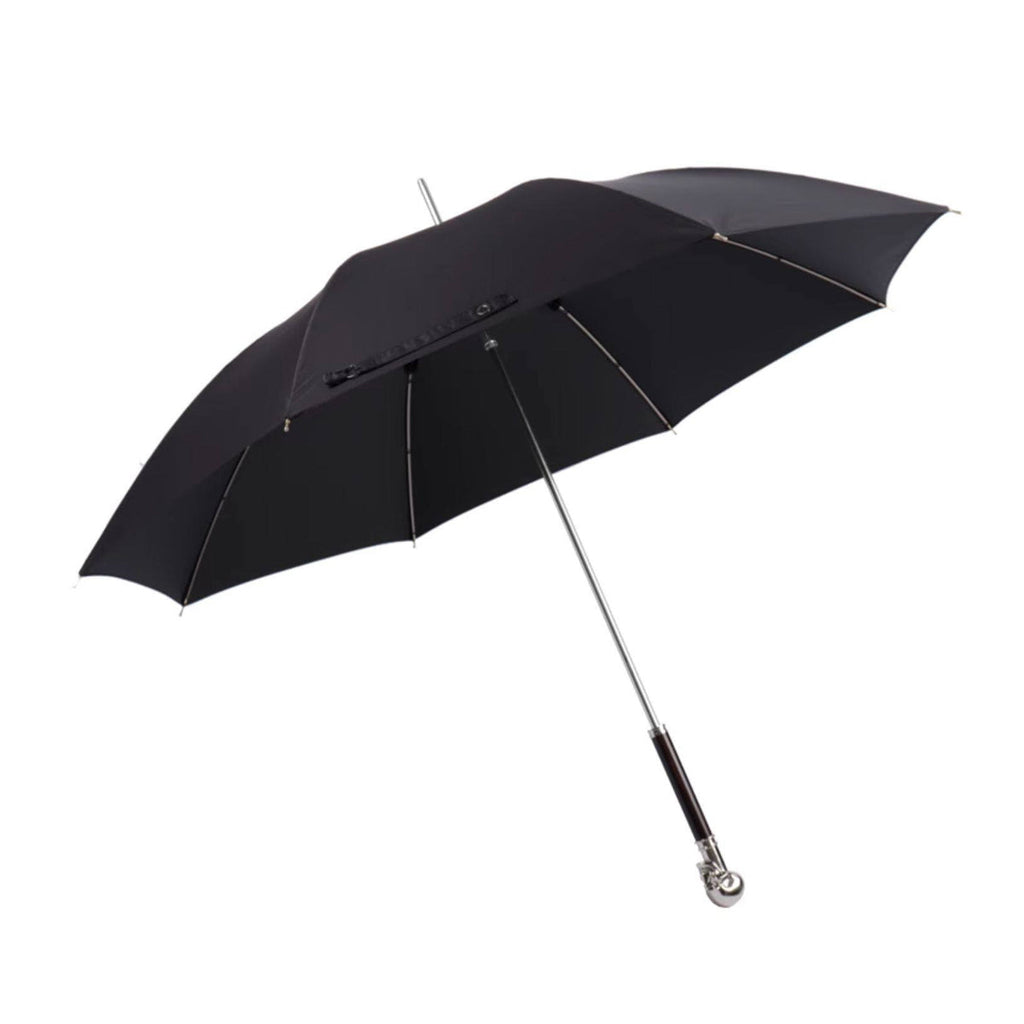 Sorélane Reflet : parapluie noir ouvert.